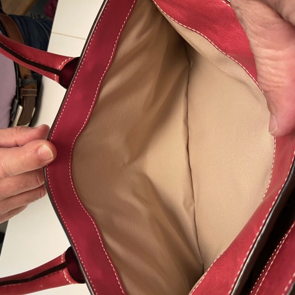 NWOT Coach Fuchsia Pink leather Coach Madeline (11554) scarf & dust cover - Picture 5 of 12